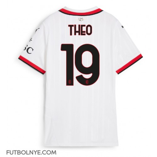 Camiseta AC Milan Theo Hernandez #19 Visitante Equipación para mujer 2024-25 manga corta